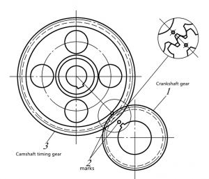 How to install a timing gear correctly for a Cummins diesel engine?